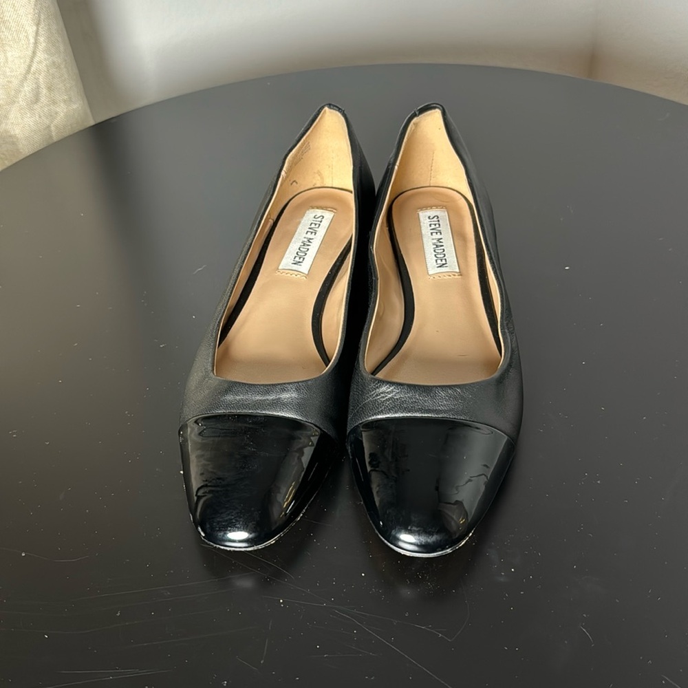 Steve Madden black Blair leather shoes size 6.5 womens